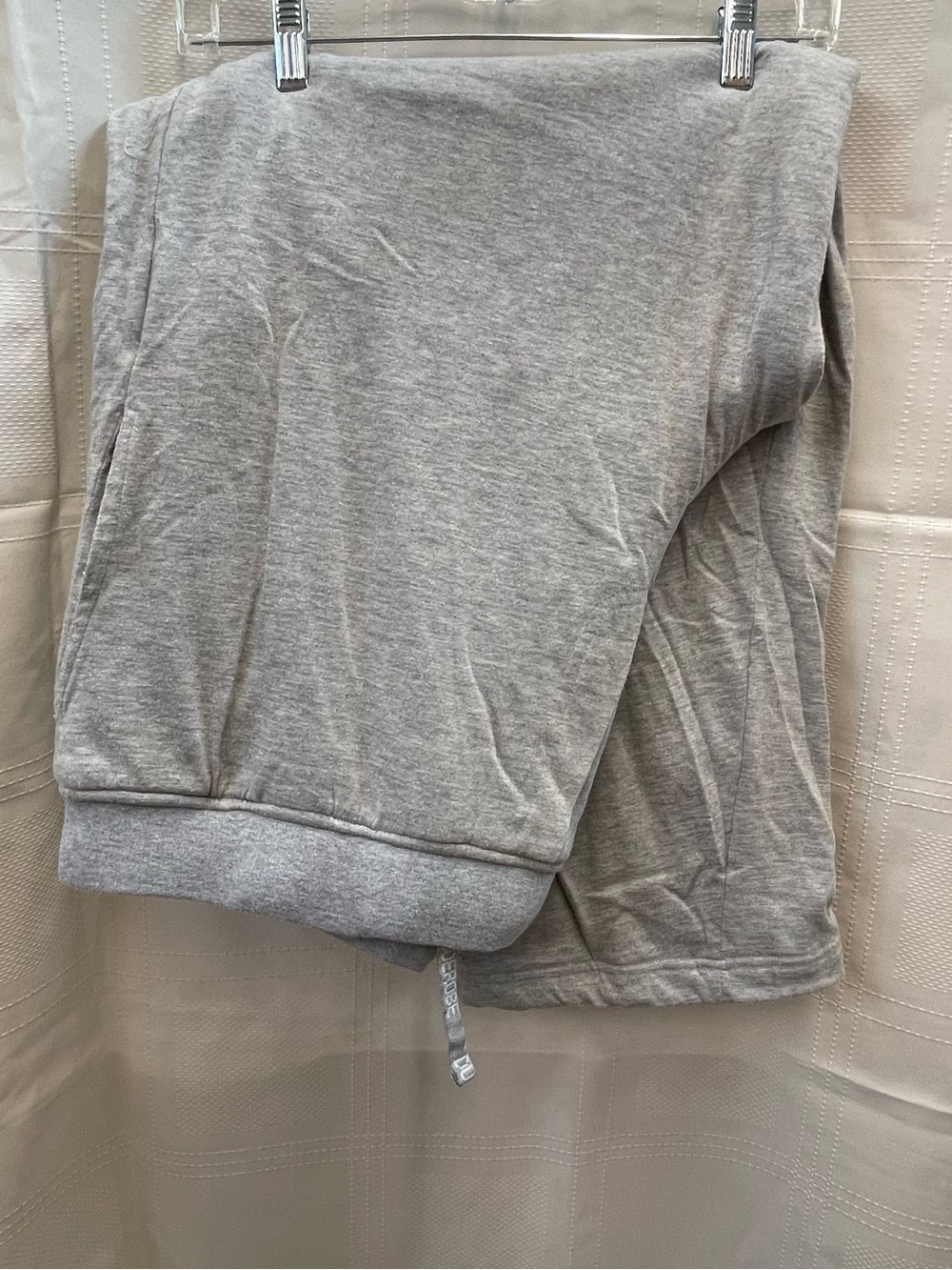 Mens DudeRobe 2X 3X Straight Leg Gray Terry Cloth Soft Pull On Lounge Sleep